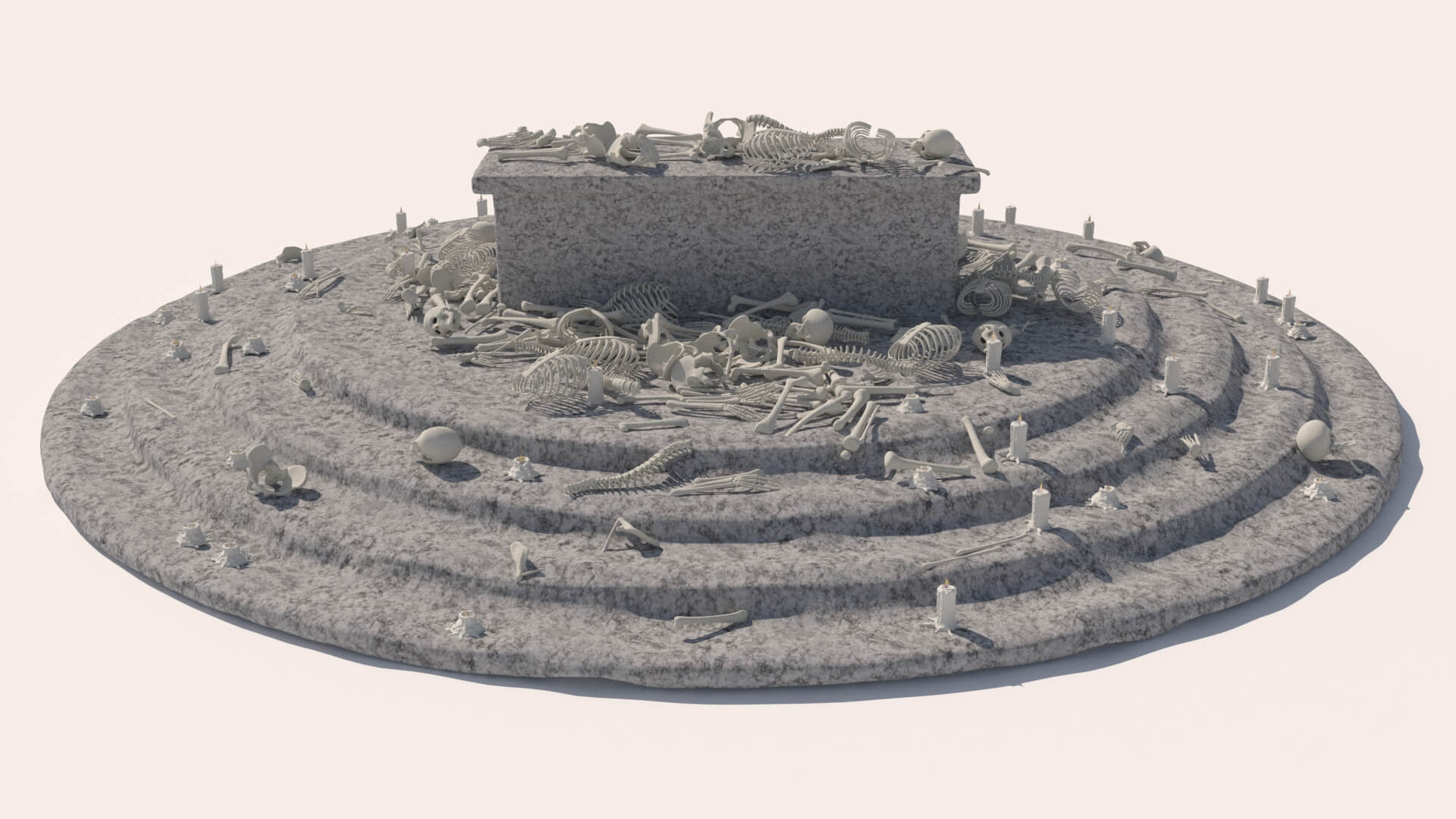 Old Ancient Rock Altar 2 - 3D Model by kopofx