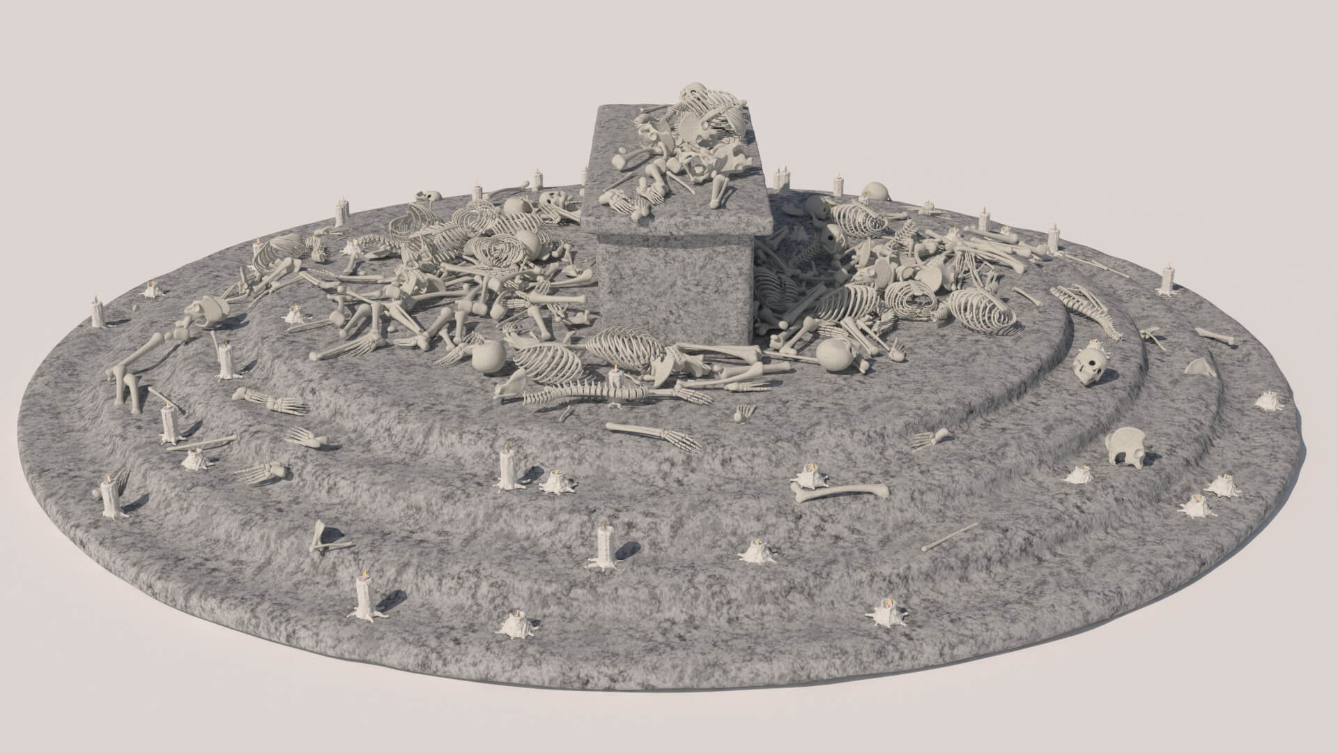 Old Ancient Rock Altar 2 - 3D Model by kopofx