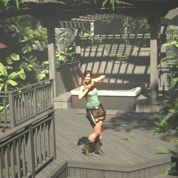 Lara Croft 3D Render, Digital Art by Korbeau12