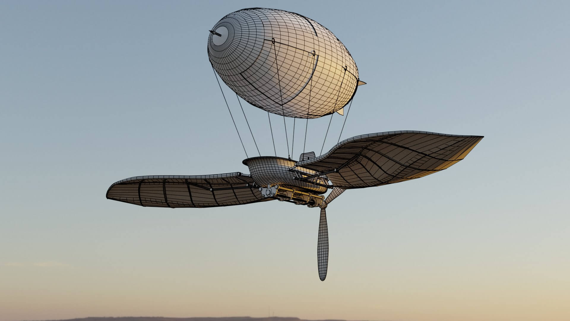 Steampunk Airship - 3D Model by KorboleevV