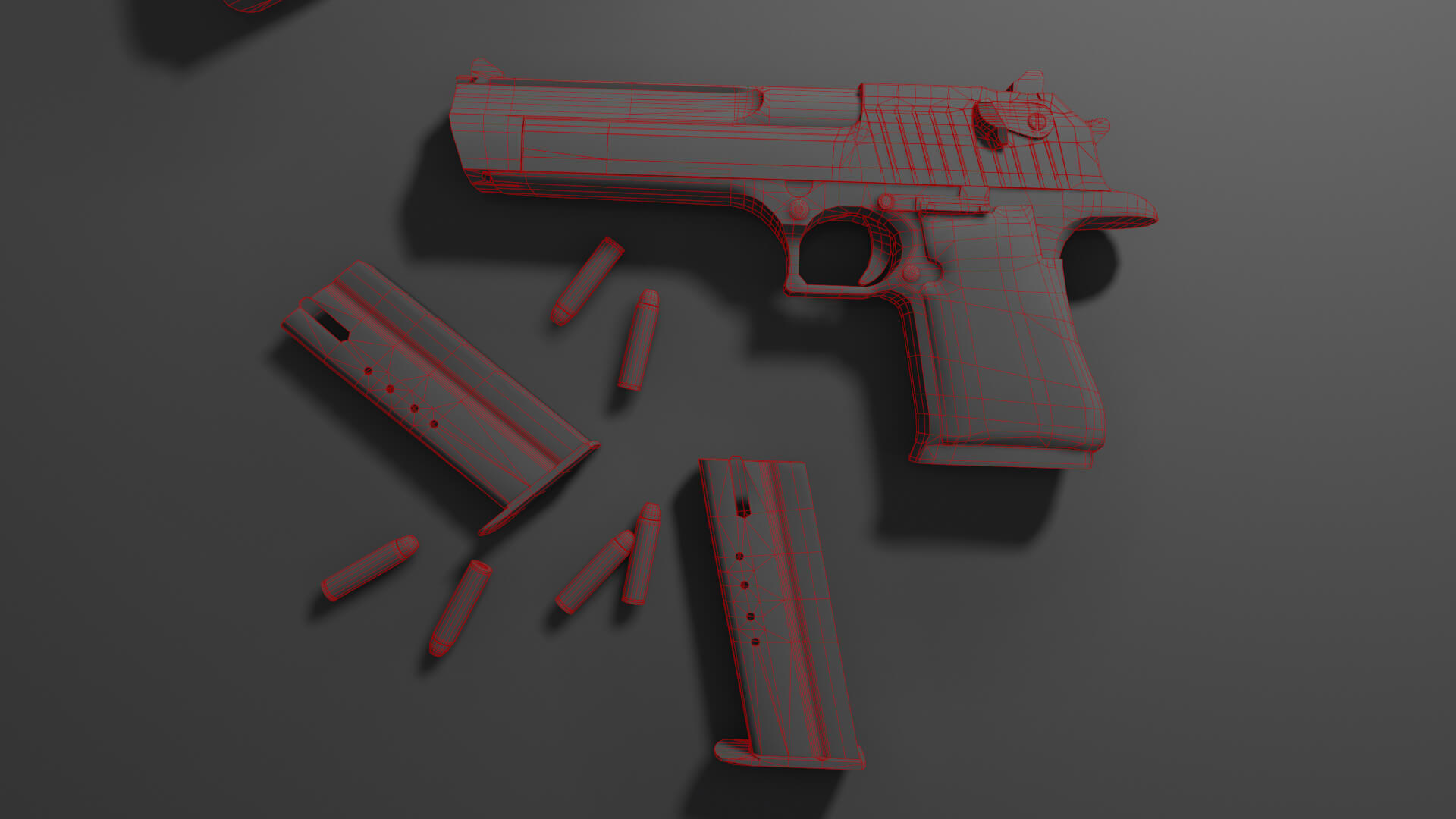 Desert Eagle Pistol - 3D Model by Kostiantyn Chudak