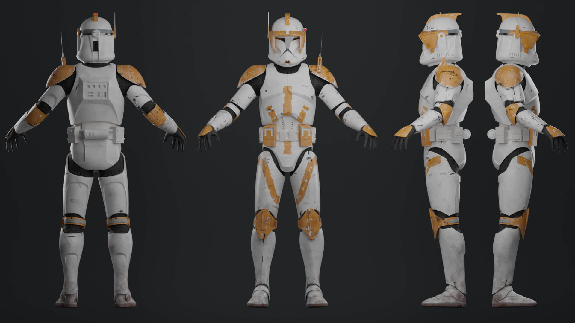 Phase I Clone Commander Cody 3D Model by Kralyks