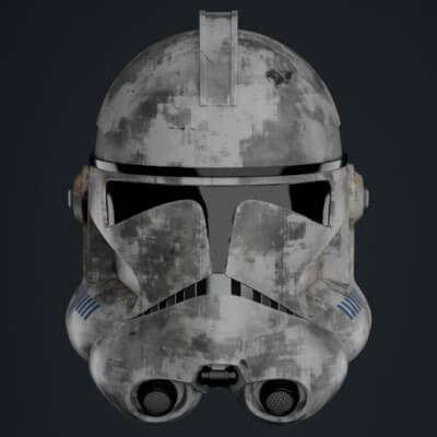 Phase II Clone Trooper Helmet (Camo 7) - 3D Model by Kralyks