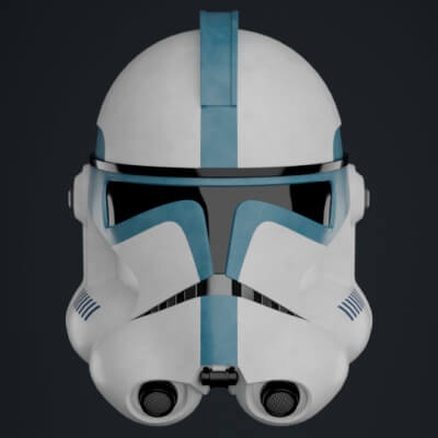 Phase II Clone Trooper Helmet (Lieutenant) - 3D Model by Kralyks
