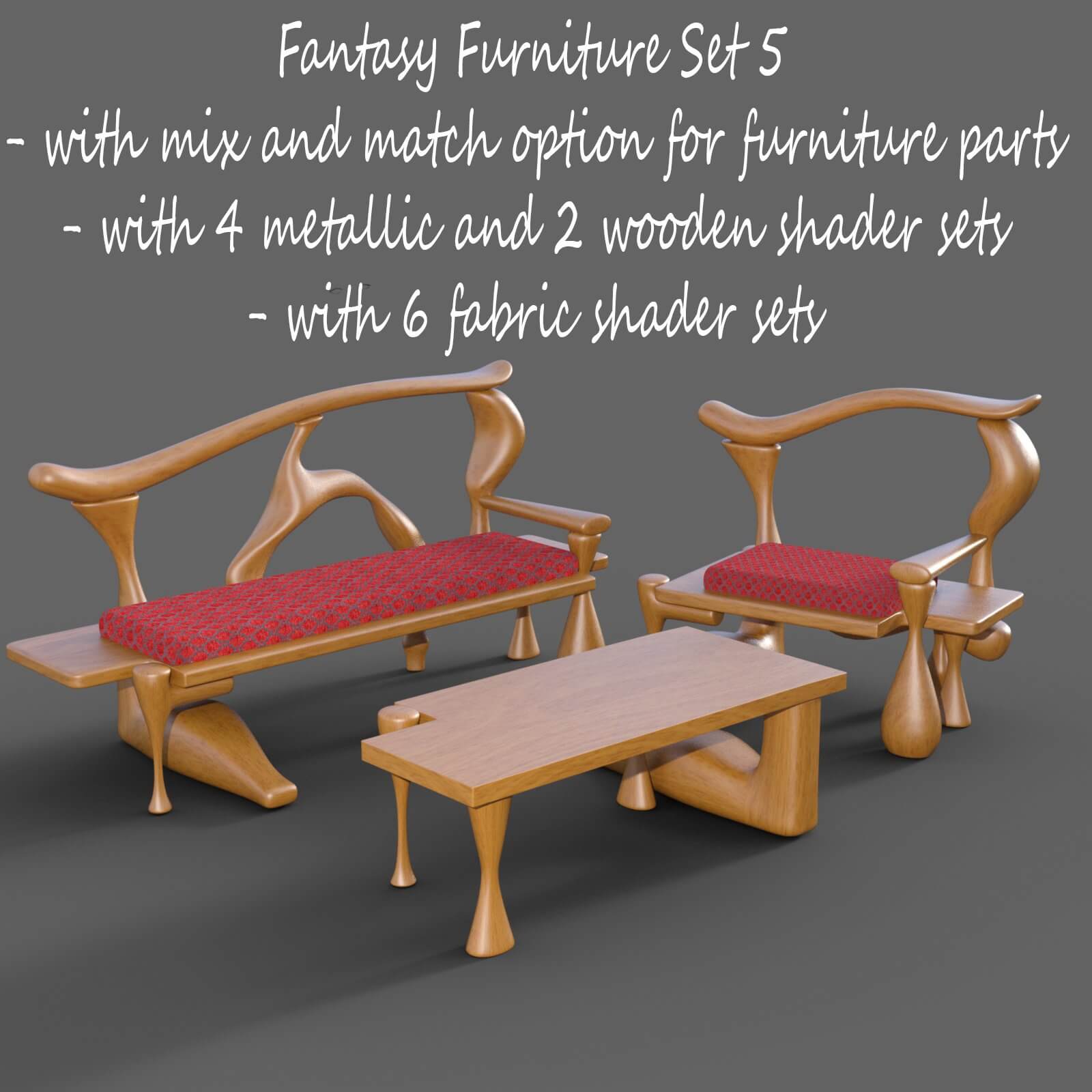 Fantasy Furniture Set 5 - Daz Content by kratzdistel