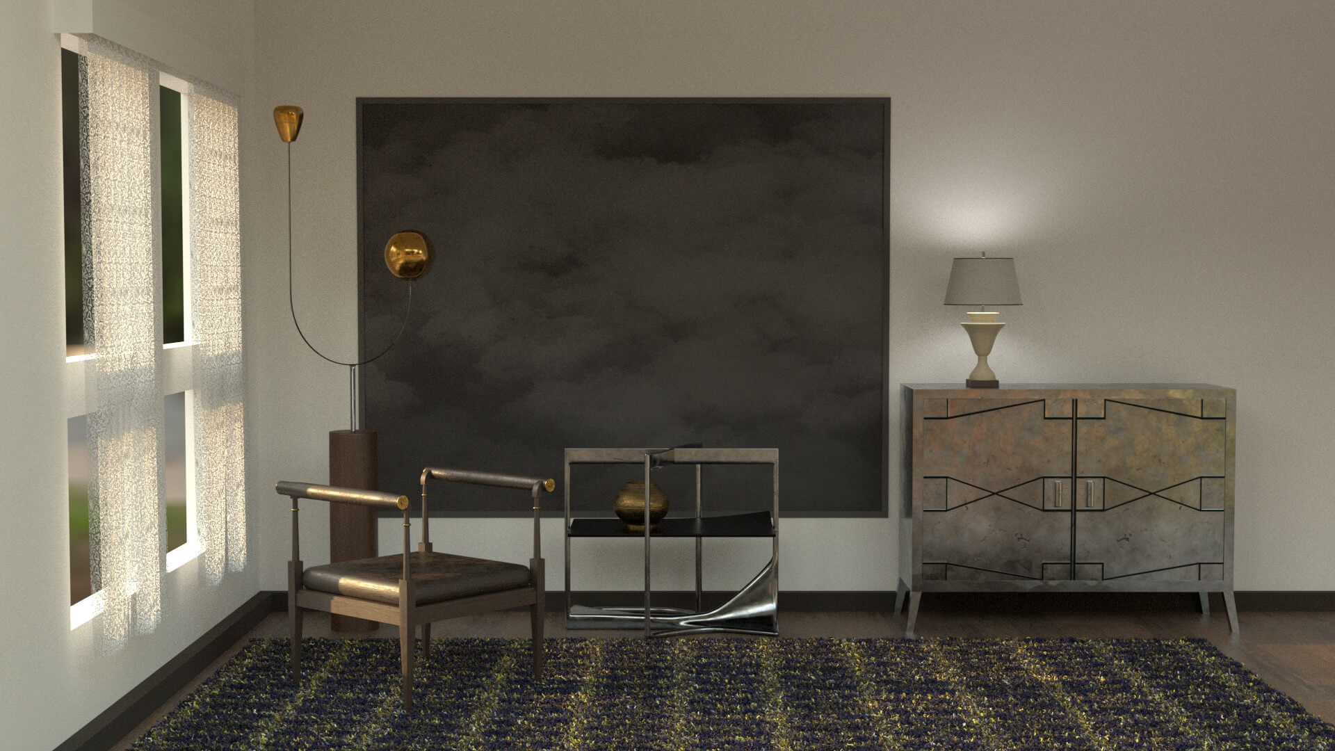 Interior 38 3D Render, Digital Art by kratzdistel