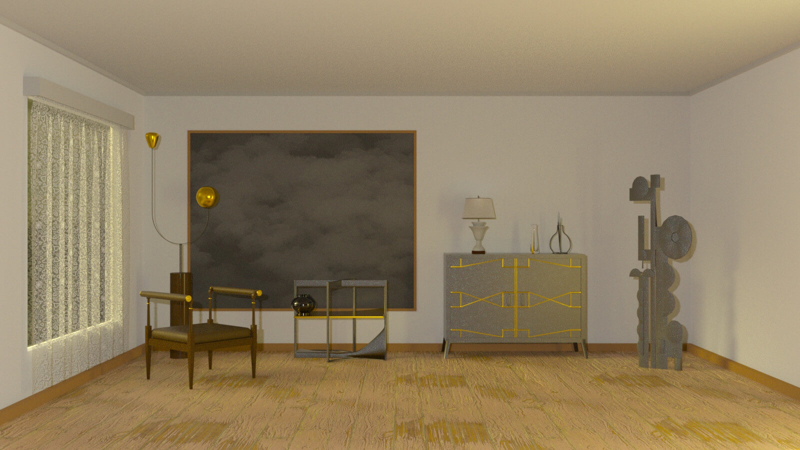 Interior 38 3D Render, Digital Art by kratzdistel