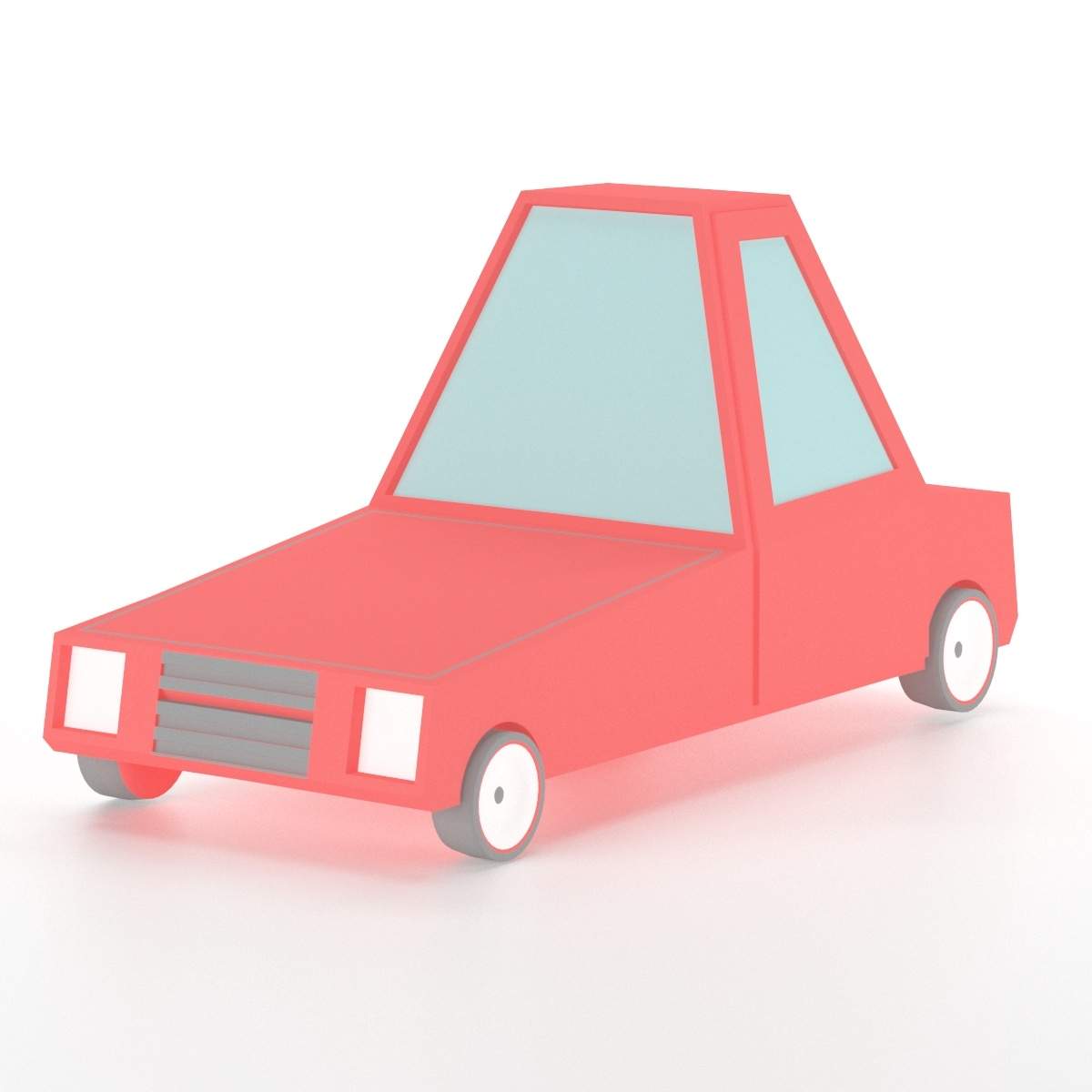 Cartoon Car 3D Model by krishnanmr55
