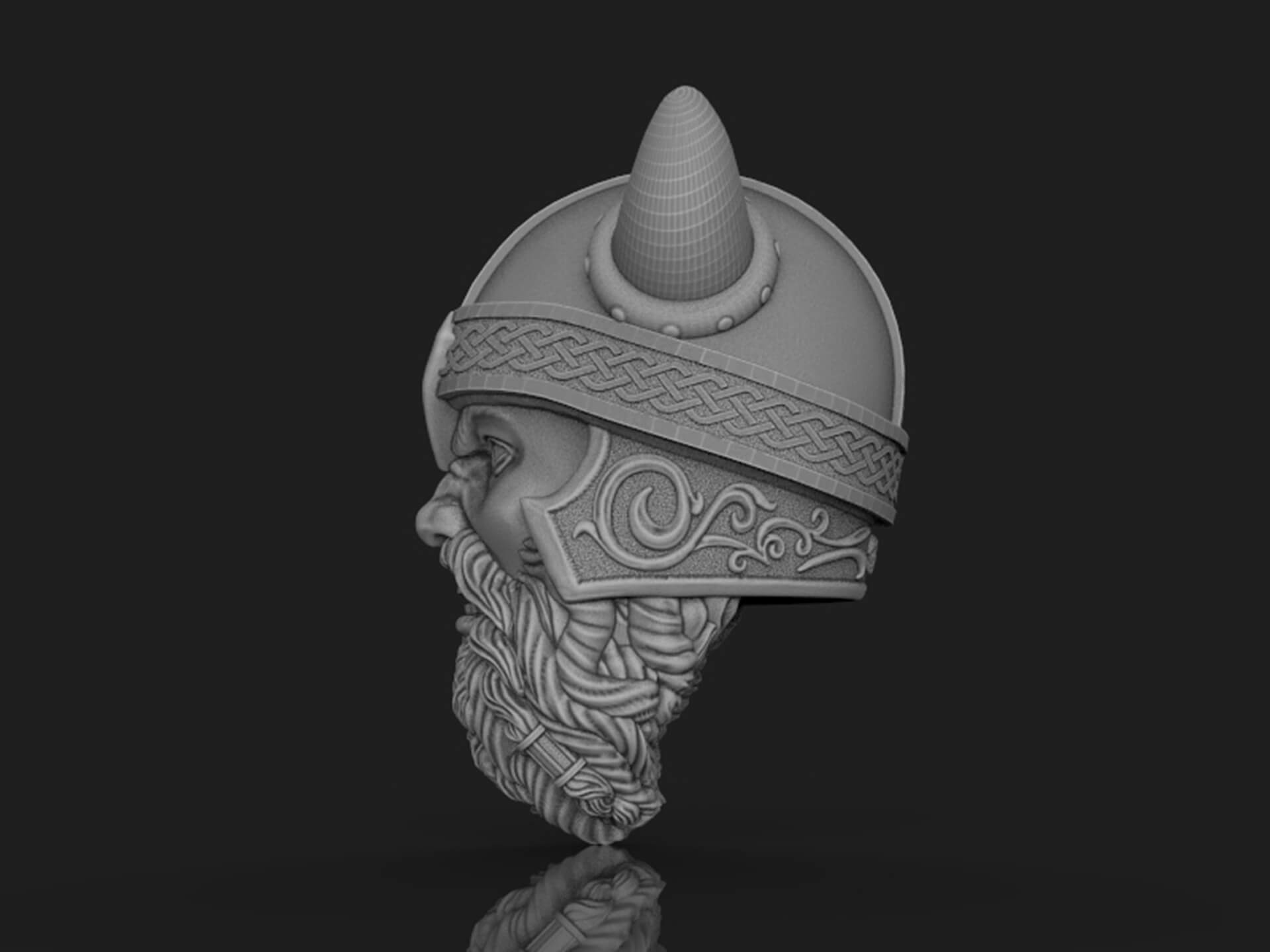 Viking Head 3D Print Model by Kseny_3design