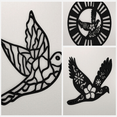 3 Bird Wall Decoration Bundle SET1 Collection
