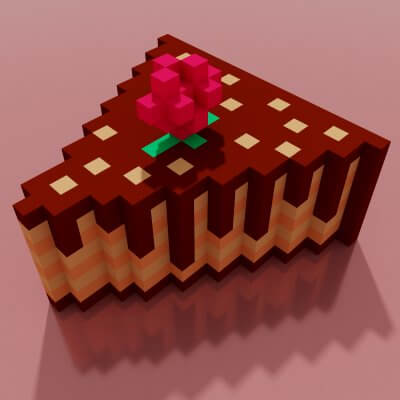 Cake Slice 2 Voxel