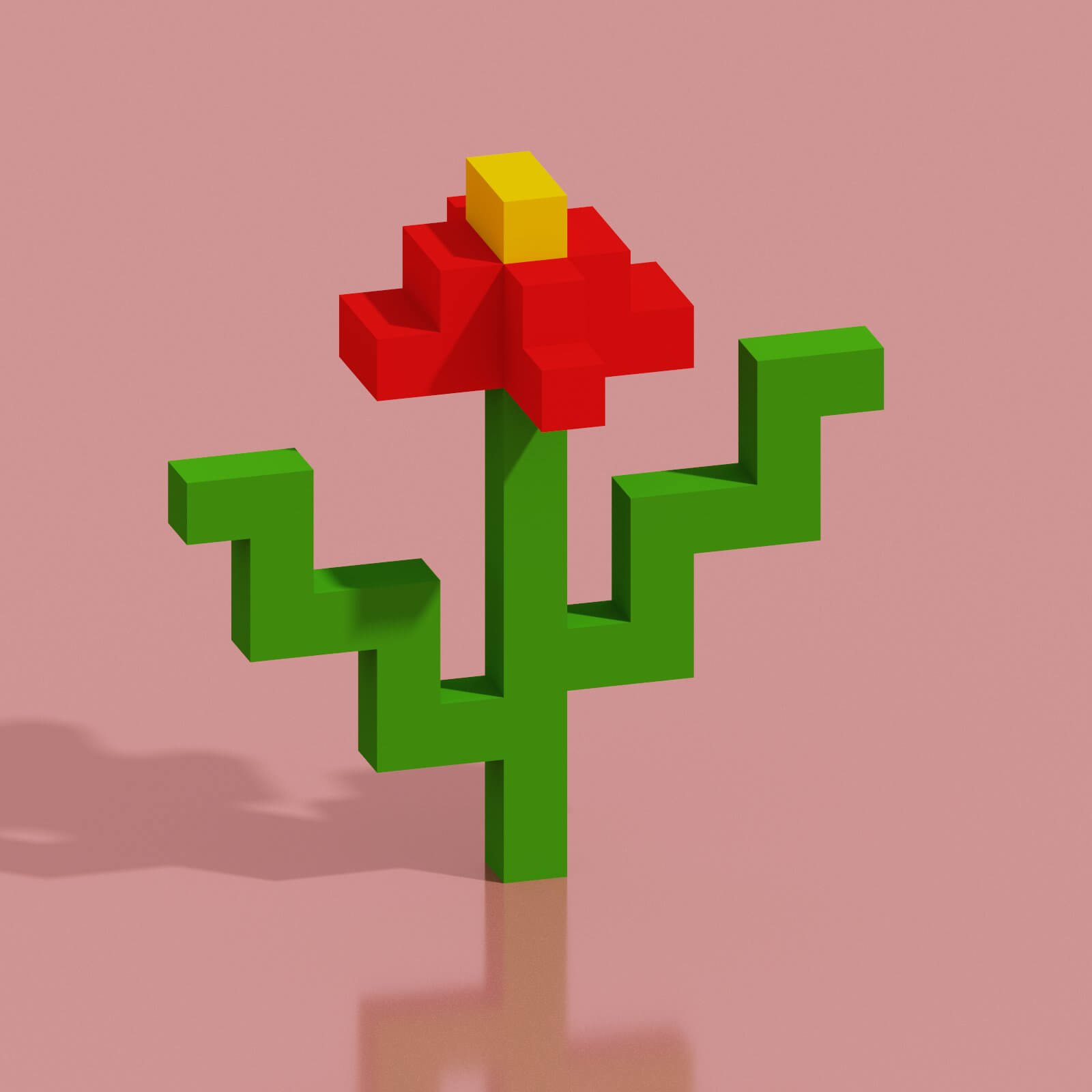Flowers 1 Voxel 3D Model by Ktkaraj 3D Models