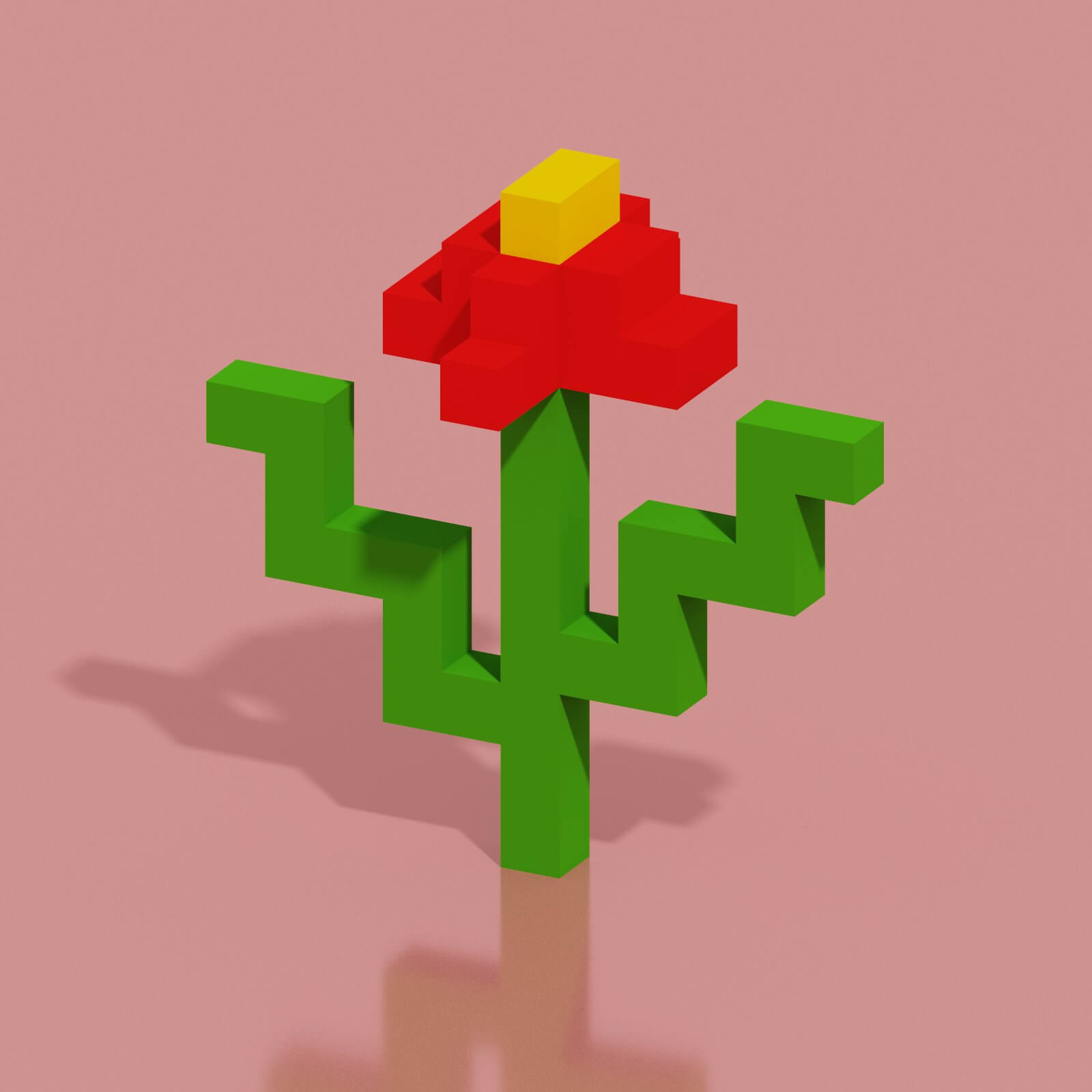 Flowers 1 Voxel 3D Model by Ktkaraj 3D Models