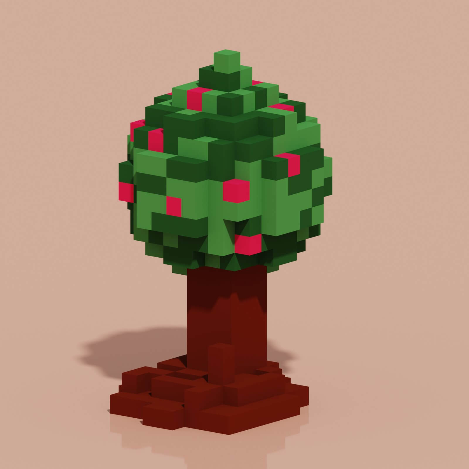Tree 3 Voxel 3D Model by Ktkaraj 3D Models