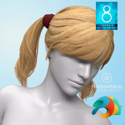 Amy Pigtails - Hair Addon for Genesis 8 Female