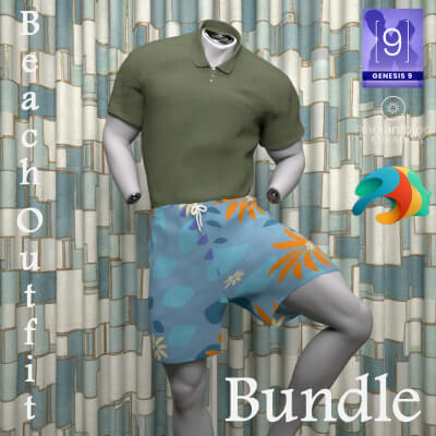 Beach Male Outfit Bundle for Genesis 9