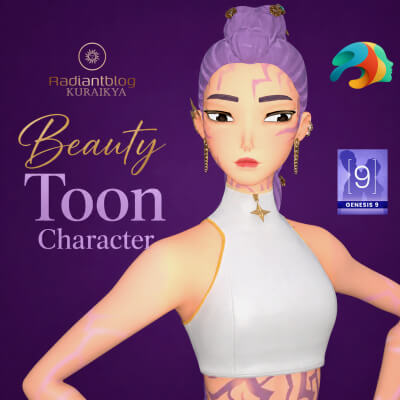 Beauty Toon Character for Genesis 9