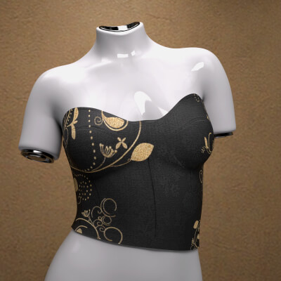 Black Corset for Genesis 9