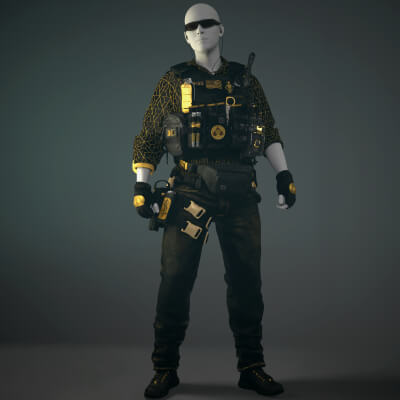 Blackcell Outfit for Genesis 9 by KuraiKya