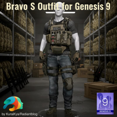 Bravo S Outfit for Genesis 9