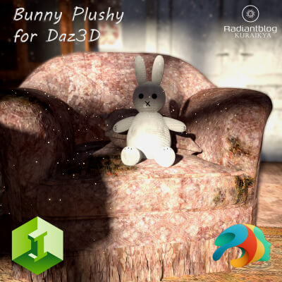 Bunny Plushie Figure for Daz3D