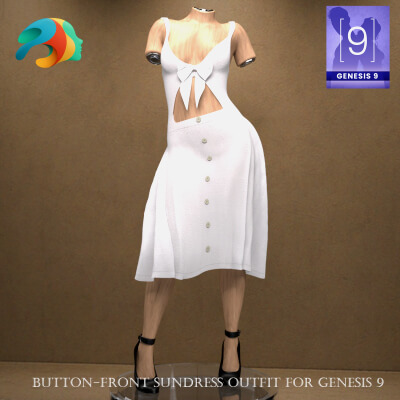 Button-Front Sundress Outfit