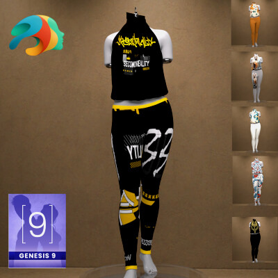 Casual Halter Outfit for Genesis 9