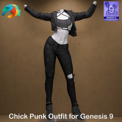 Chick Punk Outfit for Genesis 9