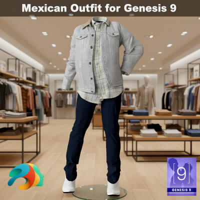 COD Mexican Outfit for Genesis 9