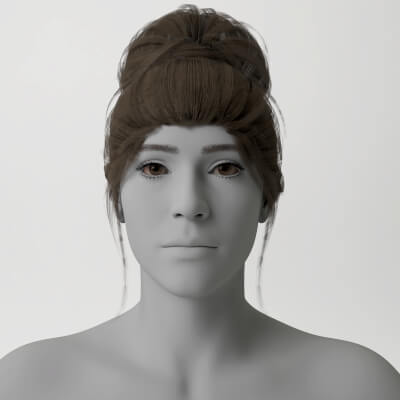 Coy Bun Hair for Genesis 9