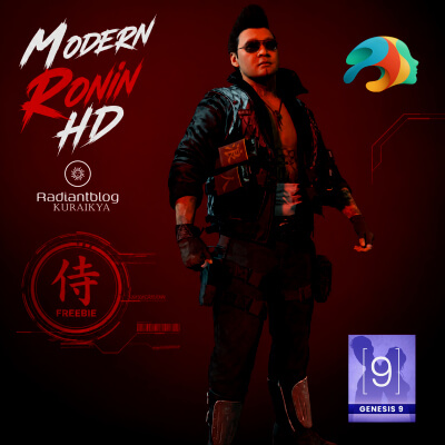 Freebie - Modern Ronin HD Complete Character & Outfit by KuraiKya