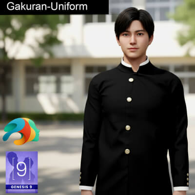 Gakuran Uniform for Genesis 9 by KuraiKya