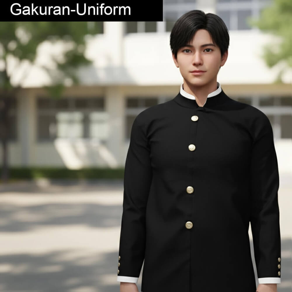 Gakuran Uniform Perfect for Genesis 9 3D Render by KuraiKya