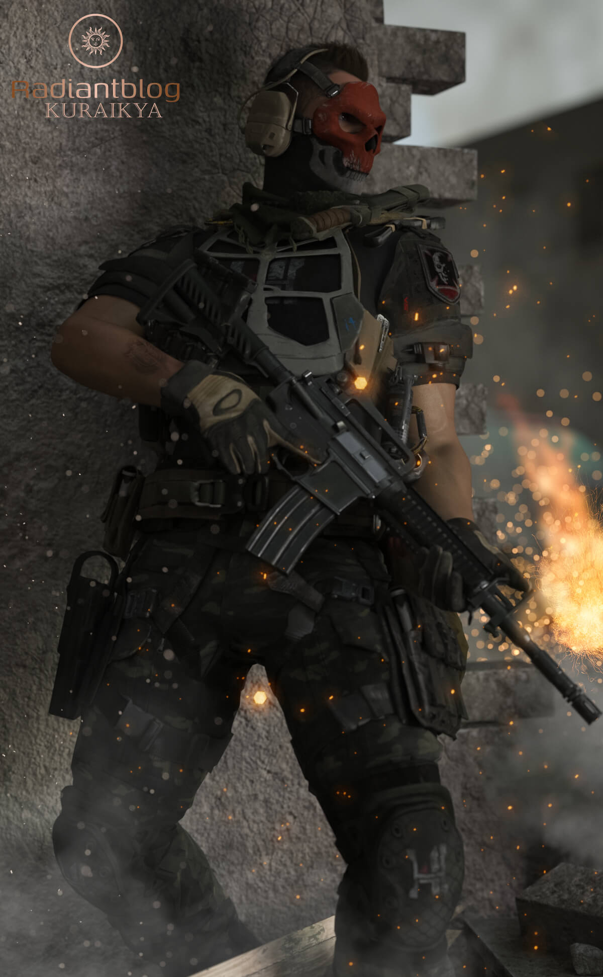 Red Team 3D Render, Digital Art by KuraiKya