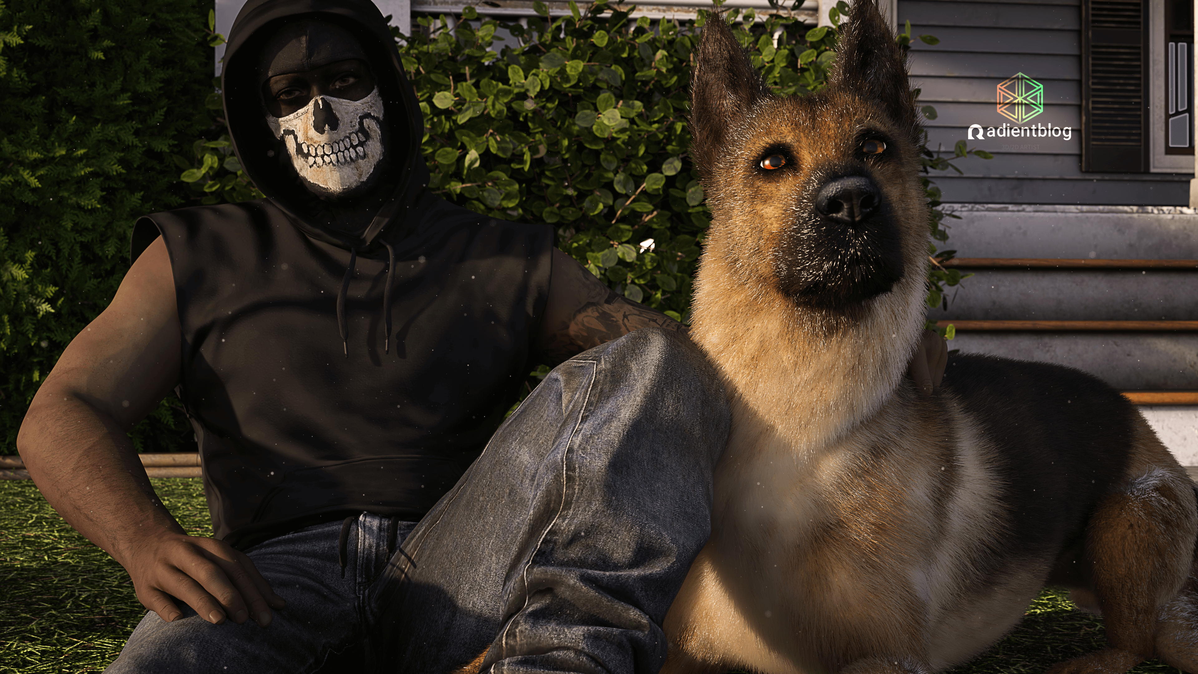 Riley and.... Riley? 3D Render, Digital Art by KuraiKya