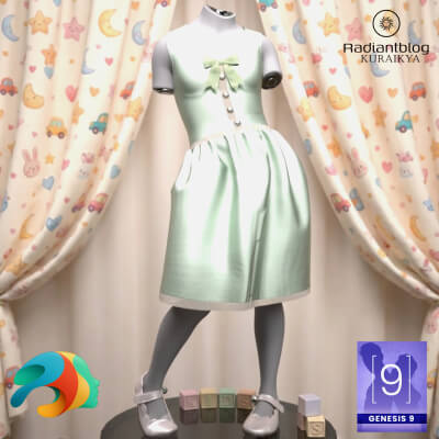 Green Baby Outfit for Genesis 9