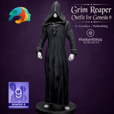 Grim Reaper Outfit for Genesis 9