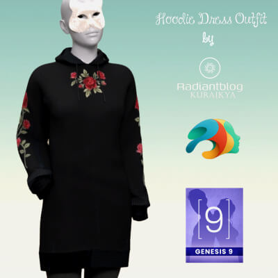 Hoodie Dress Outfit for Genesis 9