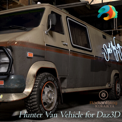 Hunter Van Vehicle for Daz3D