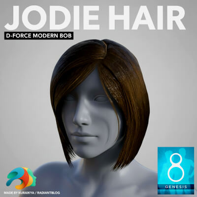Jodie Hair for Genesis 8 Female