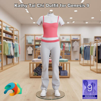 Kathy Tai Chi Outfit for Genesis 9