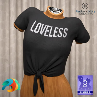 Knot Front Tee for Genesis 9 by KuraiKya