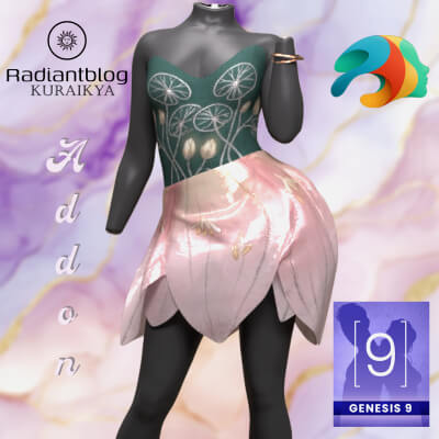 Lilylight Dress Addon for Genesis 9