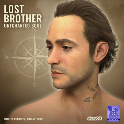 Lost Brother for Genesis 9 &ndash Full Morph  Outfit