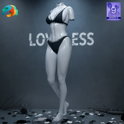 Loveless Underwear Set for Genesis 9 by KuraiKya