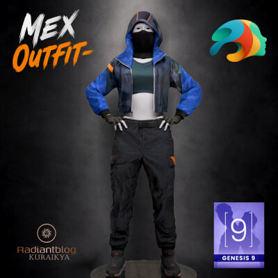 Mex Outfit for Genesis 9 by KuraiKya