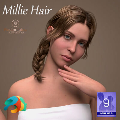 Millie Hair for Genesis 9