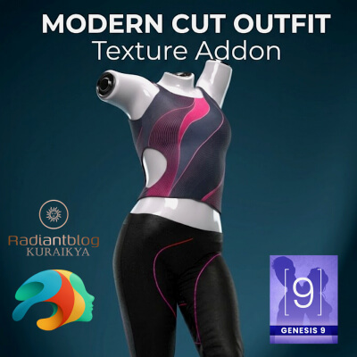 Modern Cut Outfit for Genesis 9 Texture Add-On