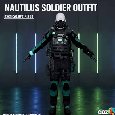 Nautilus Solider Outfit for Genesis 9