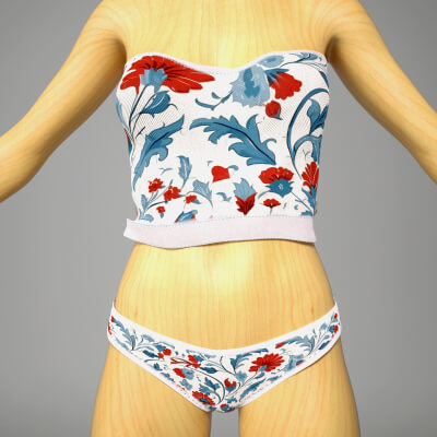 Underwear Set White for Females
